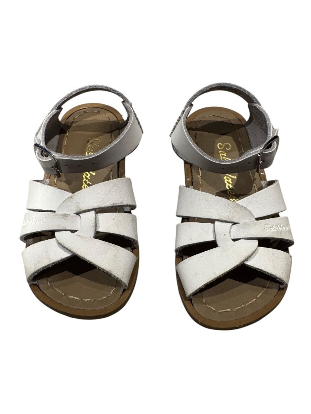 SALTWATER white classic sandals - size 8C